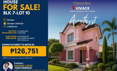 For Sale House and lot in Molino Bacoor cavite Ponticelli Amici Carmel Augustine grove citta italia Vittoria vivace island park