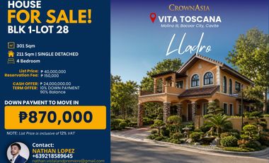 For Sale House and lot in Molino Bacoor cavite Ponticelli Amici Carmel Augustine grove citta italia Vittoria vivace island park