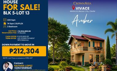 For Sale House and lot in Molino Bacoor cavite Ponticelli Amici Carmel Augustine grove citta italia Vittoria vivace island park