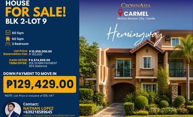 For Sale House and lot in Molino Bacoor cavite Ponticelli Amici Carmel Augustine grove citta italia Vittoria vivace island park