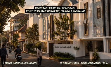 Rumah Kost Mewah 1,2M Cuma 5 Menit Dari Kampus UB Malang