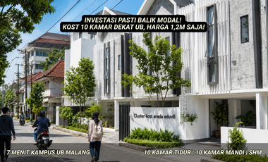 Rumah Kost Mewah 1,2M Fully Furnished Cuma 5 Menit Dari Kampus UB Malang