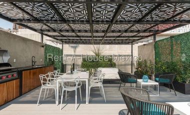 Loft en Renta Amueblado y Equipado en la Colonia Condesa con Servicios Incluidos y Amenidades #26-1614 AVC