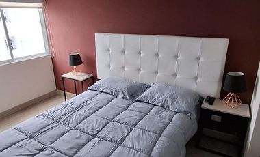 ALQUILO MODERNO DPTO AMOBLADO  1 DORMITORIO VISTA INTERNA C/COCHERA