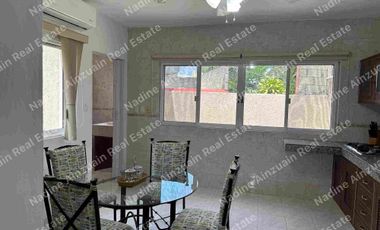 SE RENTA AMPLIO DEPARTAMENTO AMUEBLADO Y EQUIPADO, 2 RECÁMARAS, 2 BAÑOS, UBICADO EN COLONIA BENITO JUÁREZ NORTE, MÉRIDA, YUCATÁN.
