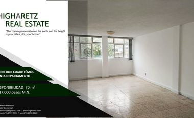 EXCELENTE DEPARTAMENTO EN RENTA ROMA SUR