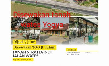 dijual/disewakan tanah strategis sedayu bantul yogya.