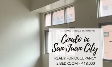 Mid Rise Condo 2-BR in San Juan P18,000 month Pet Friendly near Cubao and Robinsons Magnolia