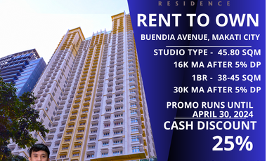 RENT TO OWN - READY FOR OCCUPANCY FOR AS LOW AS 16K MA - SAN ANTONIO RESIDENCE BESIDE TECHZONE TOWER