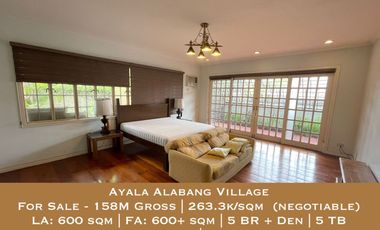 **strictly for buyer only**Ayala Alabang Village 5 BR + Den Old House (livable) with Swimming Pool & Garden