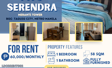 Corner Unit with One Bedroom and Pet friendly for Rent in Two Serendra - BGC