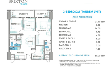 Brixton Place WESTON 3BR with Parking in Kapitolyo Pasig near BGC