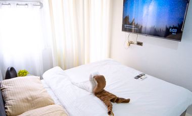 Fully Furnished One-bedroom with balcony in for RENT or ASSUME plus mortgage Linmarr Towers Davao City.