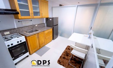 Fully Furnished One-bedroom with balcony in for RENT or ASSUME plus mortgage Linmarr Towers Davao City.