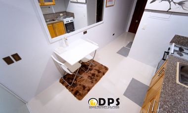 Fully Furnished One-bedroom with balcony in for RENT or ASSUME plus mortgage Linmarr Towers Davao City.