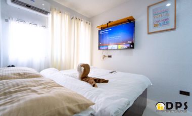 Fully Furnished One-bedroom with balcony in for RENT or ASSUME plus mortgage Linmarr Towers Davao City.