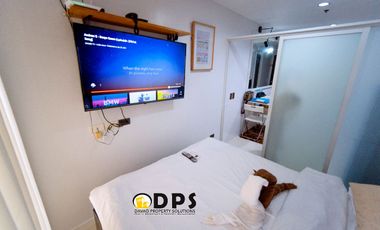 Fully Furnished One-bedroom with balcony in for RENT or ASSUME plus mortgage Linmarr Towers Davao City.