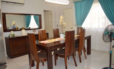 4 BR FURNISHED HOUSE FOR RENT IN A SECURE SUBDIVISION IN MINGLANILLA