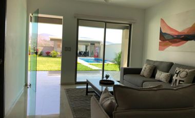 Casa a estrenar, en venta, A unos pasos de la autopista Cuerna-Aca ALBERCA