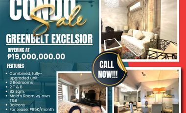 Luxury European-Style 2-Bedroom Unit for Sale at the Greenbelt Excelsior in Legaspi Village Makati