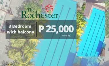 25K Monthly 3BR 58 sqm with balcony in Pasig City Accessible Location (Rent to Own)