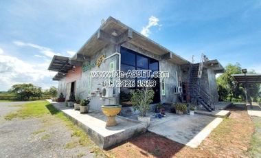Single house for sale with land in the areas of Chorakhe Sam Phan, Kong Thong, Krachan, U Thong, Suphanburi: near PTT Kong Thong gas station: 1 floor, 8-1-3.4 rai: CODE AN-91144