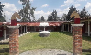 TERRENO CON CABALLERIZAS Y CABAÑA EN VENTA, SAN FRANCISCO TLALCILALCALPAN