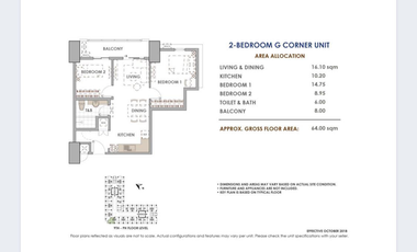2BR with parking For Sale Aston Residences, Pasay City