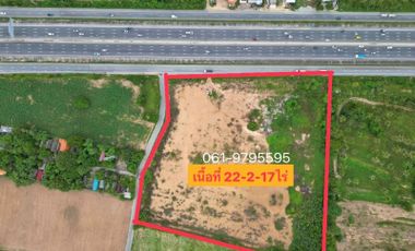 Beautiful plot of land for sale, already filled, next to the road paralleling Motorway 7, Nong Pla Lai, Bang Lamung, Chonburi.