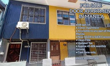 FOR SALE 3 DOOR APARTMENT IN MANILA