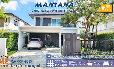 For Sale Single House Mantana Motorway-New Krungthepkreetha Furniture ready to move in Tel. 085-161----- (BM17-56)