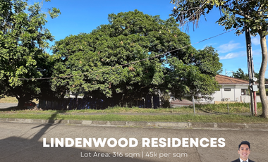 316 sqm lot for sale in Lindenwood Residences