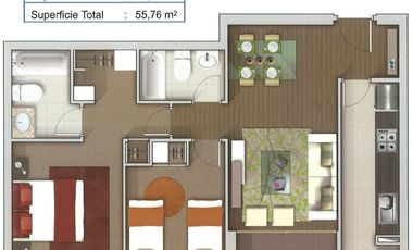 Venta Departamento metro Rodrigo De Araya