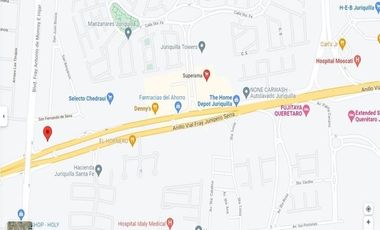 3,127 m2 o MENOS TERRENO COMERCIAL JURIQUILLA SOBRE JUNIPERO SERRA, QUERETARO