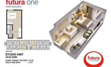 Studio and 2 Bedroom Condo  at Futura One Fora Dagupan