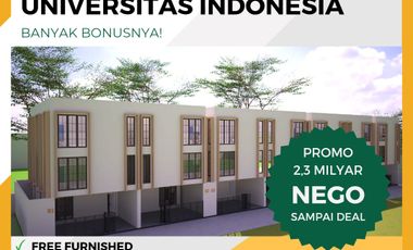 Dijual Rumah Kos Kosan Murah Dekat Kampus Universitas Indonesia Beji Depok