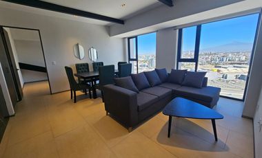 Departamento en renta nuevo amueblado en angelopolis torres boudica