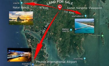 Land for sale in Phang Nga, Takua Pa, Tha Yu.