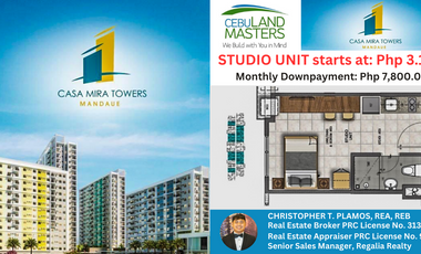 For Sale: Studio at Casa Mira Towers Mandaue by Cebu Landmasters Inc. - 20.13sqm.