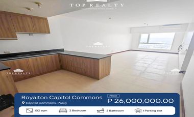 Pasig, Condo for Sale in Royalton at Capitol Commons 2 Bedroom 2BR