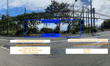 TAGAYTAY COMMERCIAL LOT 1209 SQM | OVERLOOKING TAAL LAKE