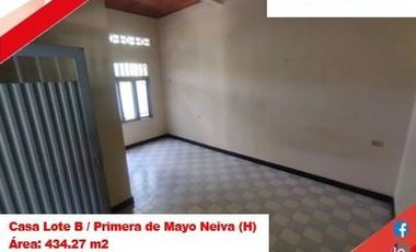 VENDE CASA LOTE - B. PRIMERA DE MAYO / SOBRE VIA PRINCIPAL - NEIVA (H)