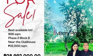 Best Available 906 sqm. Corner Lot For Sale in Parkridge Estate, Valley Golf Antipolo City