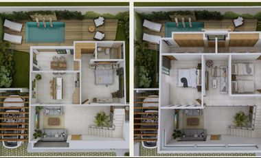 Casa con alberca en residencial privado en Tulum, en venta.
