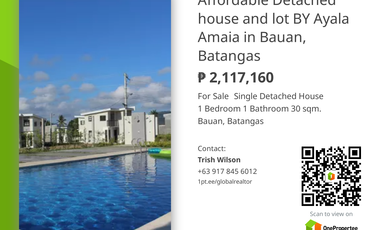 Affordable Detached house and lot BY Ayala Amaia in Bauan, Batangas