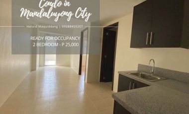 1 Bedroom with Patio 46.5 sqm 2024-Turnover in Mandaluyong Edsa P22,000 per month.