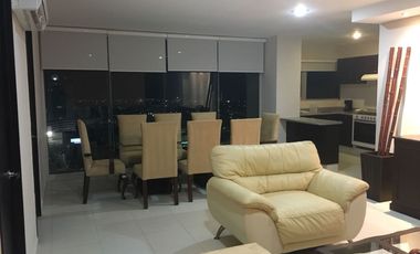 Departamento amueblado en piso 18 de Boca Towers. Incluye agua e internet