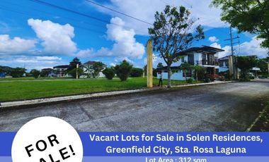 Vacant Lots for Sale in Solen Residences, Greenfield City, Sta. Rosa Laguna