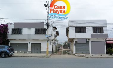 Vendo Casa Rentera y Comercial en El Centro de Playas Villamil, Av Paquisha