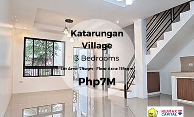 FOR SALE: 3 Bedrooms Duplex House in Katarungan Village - Php7M